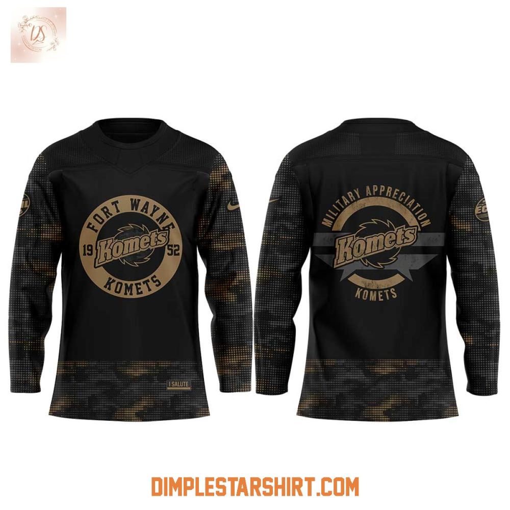 Fort Wayne Komets Military Appreciation 2025 Hockey Jersey
